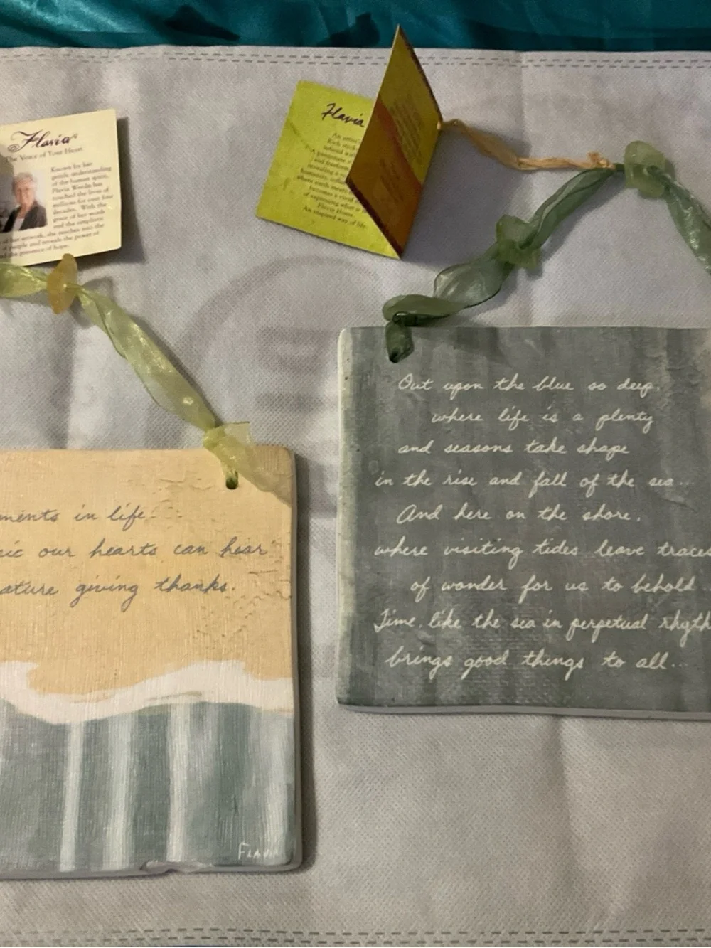 Silvestri Sheer Sage Green Ribbon Necklace